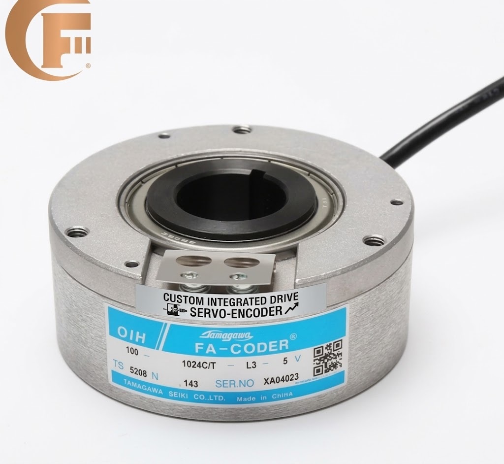 Encoder Rotativo de Tracción Tamagawa TS5208N143 para Ascensores Hitachi (1024 PPR)